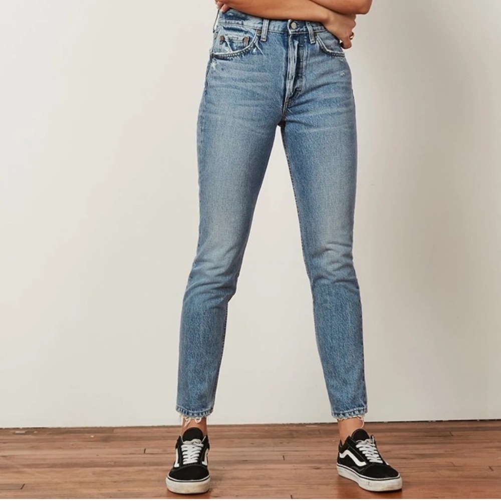 Boyish high rise ankle leg jeans